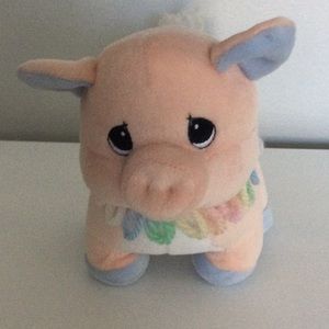 Precious Moments Birthday Pig Plush Stuffed Animal Toy Age 3